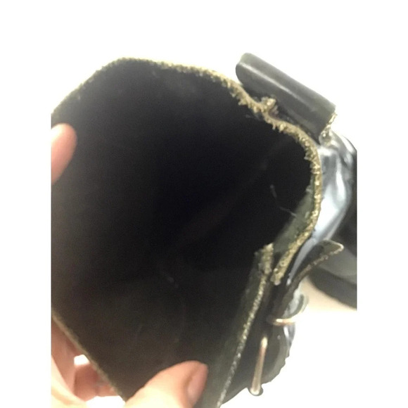 FUGGA Mens 8.5 Hunter Green Leather Boots Y2K - Picture 13 of 16